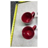Corelle Red Stoneware Coffee Mugs Set of 4