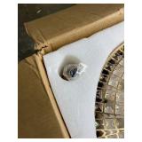 Retails for $340! 52" Dimmable Gold Fandelier Ceiling Fans with Lights and Remote Modern Retractable Blade Crystal Chandelier Ceiling Fan for Bedroom Dinning Room Living Room