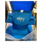 #WEJOY Folding Tanning Chair with Face Hole, 5 Positions Face Down Beach Lounge Chairs with Pillow for Outside Sunbathing Poolside (Blue)