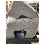 Gray Curved Dog Stairs Ramp for High Beds 28.7" H, 5-Step Dog Steps for Small Dogs and Cats, Pet Stairs for High Bed Climbing, Non-Slip Balanced Pet Step