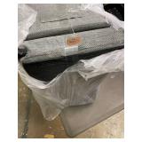 Gray Curved Dog Stairs Ramp for High Beds 28.7" H, 5-Step Dog Steps for Small Dogs and Cats, Pet Stairs for High Bed Climbing, Non-Slip Balanced Pet Step