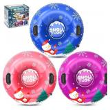 Snow Tube, 36 3Packs/4Packs Snowman Snow Tubes for Kids & Adults, Durable Cold-Resistant PVC Inflatable Snow Sled, Heavy-Duty Hard Bottom & Handles, Perfect for Family Boys Girls Sports Fun