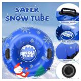 Snow Tube, 36 3Packs/4Packs Snowman Snow Tubes for Kids & Adults, Durable Cold-Resistant PVC Inflatable Snow Sled, Heavy-Duty Hard Bottom & Handles, Perfect for Family Boys Girls Sports Fun