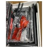 Furologee Kitchen Bakers Rack with Power Outlet, Microwave Oven Stand with Storage 4 Tiers, Coffee Bar Table with 6 S Hooks, Kitchen Storage Shelf Rack for Spices, Pots, Rustic Brown