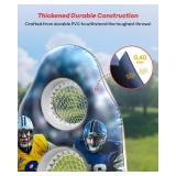 QPAU Dual-Hole Inflatable Football Target for Kids & Adults, Life-Size Backyard Toss Game with 4 Balls, Scoreboard & Pumps Outdoor Toy for Boys Girls, Sports Training & Family Fun