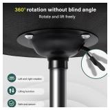 Black Minimalist Swivel Stool with Wheel Perfect for Work SPA Shop Massage Height-Adjustable and Cost-Effective Rolling Stool Chair with Square Seat