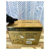 Black Minimalist Swivel Stool with Wheel Perfect for Work SPA Shop Massage Height-Adjustable and Cost-Effective Rolling Stool Chair with Square Seat