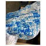 5x7 Area Rugs for Living Room, Machine Washable Vintage Rug, Non-Slip Low Pile Throw Rugs with Rubber Backing Foldable Washable Carpet for Bedroom Dining Room Home Decor, Blue