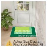 LUMI Ultra Thin Indoor Door Mat for Entrance 17"x30", Non Slip Entryway Mat, Low Profile Doormat, Unique Herringbone Design Carpet for Inside, Patio, Porch, Gray