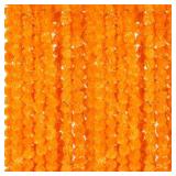 Giegxin 15 Pack Marigold Garland for Decoration 5 ft Long Strands Faux Artificial Marigold Flowers for Dia De Los Muertos Diwali Indian Wedding Party Decorations(Light Orange)
