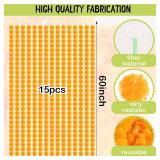 Giegxin 15 Pack Marigold Garland for Decoration 5 ft Long Strands Faux Artificial Marigold Flowers for Dia De Los Muertos Diwali Indian Wedding Party Decorations(Light Orange)