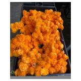 Giegxin 15 Pack Marigold Garland for Decoration 5 ft Long Strands Faux Artificial Marigold Flowers for Dia De Los Muertos Diwali Indian Wedding Party Decorations(Light Orange)