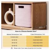 UBBCARE Set of 6 Storage Basket-12 X 12 X 12 in, Cotton Rope Basket for Shelves, Toys, Book, Cube Storage Bins with Handles, Woven Storage Basket for Organizing, Pink