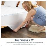 Twin XL Mattress Pad Cotton Mattress Pad Cover for College Dorm Quilted Mattress Cover 18-22" Deep Pocket Mattress Protector Twin XL Size Thin Down Alternative Filling Noiseless & Breathable