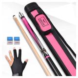 Pool Cue Stick,Pro Cue with Hard Case,Pool Sticks for Adults,Womens Pool Cue,Pool Cues for Men,58inch 19-21oz Billiard Stick Pool Cue Set,Pink/Orange/Green