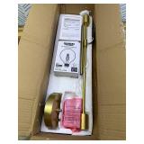 XiNBEi Lighting Brass Semi Flush Mount Ceiling Light Modern 2-Light Sputnik Chandelier Ceiling Light Fixtures Industrial Light Fixture for Bedroom Dining Room Hallway (LED Bulb Included)