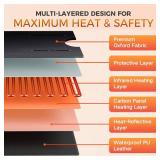 Retails for $150! Portable Infrared Sauna Blanket for Home, 86-176 , Detox, Circulation, Full Body Far Infrared Heating for Weight Loss, Stress Relief, Relaxation & Muscle Relief, Fast Heat-Up&Carryin