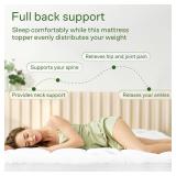 Ultra Soft Twin Size Mattress Topper - Viscose Made from Bamboo Pillow Top Mattress Pad for Back Pain Relief - Naturally Cooling for Hot Sleepers, Green