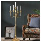 Retails for $155! Candlestick Holders Retro Floor-Standing Tall Candlestick Wedding Arrangement Metal Five-Head Candle Holder