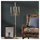 Retails for $155! Candlestick Holders Retro Floor-Standing Tall Candlestick Wedding Arrangement Metal Five-Head Candle Holder