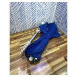 AMMSUN 7ft Heavy Duty HIGH Wind Beach Umbrella with sand anchor & Tilt pole Sun Shelter, UV 50+ Protection Outdoor Sunshade Umbrella with Carry Bag for Patio Garden Beach Pool Backyard Blue