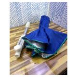 AMMSUN 7ft Heavy Duty HIGH Wind Beach Umbrella with sand anchor & Tilt pole Sun Shelter, UV 50+ Protection Outdoor Sunshade Umbrella with Carry Bag for Patio Garden Beach Pool Backyard Blue