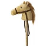 Aurora Rideable Giddy-Up Friends Beige Pony Stuffed Animal - Active Fun - Imaginative Adventures - Brown 37 Inches