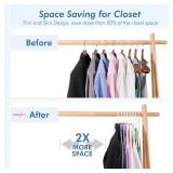 HOUSE DAY White Plastic Hangers 60 Pack, Clothes Hangers with Non Slip Hooks, Durable & Space Saving Coat Hanger, Light-Weight Clothing Hanger, Perfect Closet Organizer for Everyday Use