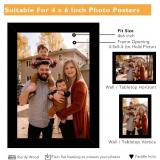 40 Packs 4x6 Picture Frame Black, Engineered Wood 4 x 6 Photo Frame, 4 by 6 Photo Poster Frame for Wall Hanging and Tabletop Set of 40, Black