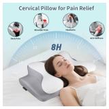 Cervical Neck Pillow for Pain Relief - Ergonomic Pillow Side Sleeper Pillow for Sleeping, Orthopedic Bed Pillow Neck Support Pillow, Contour Memory Foam Pillows for Side Back Stomach Sleepers