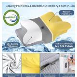 Cervical Neck Pillow for Pain Relief - Ergonomic Pillow Side Sleeper Pillow for Sleeping, Orthopedic Bed Pillow Neck Support Pillow, Contour Memory Foam Pillows for Side Back Stomach Sleepers