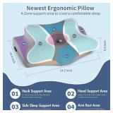 Cervical Neck Pillow for Pain Relief - Ergonomic Pillow Side Sleeper Pillow for Sleeping, Orthopedic Bed Pillow Neck Support Pillow, Contour Memory Foam Pillows for Side Back Stomach Sleepers