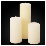 Shihanee Set of 6 Pillar Candles with Glass Cylinder Vases Clear Cylinder Hurricane Candleholders for Slim Tall Pillar Candles Wedding Table Centerpieces(2.6