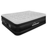 Retails for $140! SoundAsleep Products Dream Series Luxury Air Mattress, ComfortCoil Technology, Built-in High Capacity Pump for Home, Camping- Double Height, Adjustable, Inflatable Blow Up, Portable 