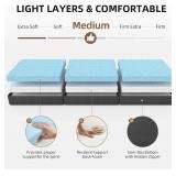 Tri Folding Mattress - Foldable Mattress for Travel/RV/Camping/Road Trip/Guest Room/Yoga, Tri-fold Memory Foam Mattress with Washable Cover, Handle & Non-Slip Bottom