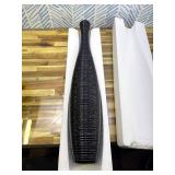 Tall Floor Vase, Large Vases for Rustic Home Decor Modern Farmhouse, Sturdy, Luxury, Textured, Vessel for Decorative Branches Dried Flowers, 27.5 inches Floor Vase for Decor, Black