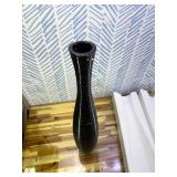 Tall Floor Vase, Large Vases for Rustic Home Decor Modern Farmhouse, Sturdy, Luxury, Textured, Vessel for Decorative Branches Dried Flowers, 27.5 inches Floor Vase for Decor, Black