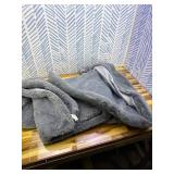 UGG Euphoria Faux Fur Throw Blanket, Oversized Soft Throw for Couch or Bed, Luxury Room Decor, Giftable Fuzzy Blankets, Machine Washable, 50-inch x 70-inch, Chambray Blue Grey