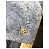 UGG Euphoria Faux Fur Throw Blanket, Oversized Soft Throw for Couch or Bed, Luxury Room Decor, Giftable Fuzzy Blankets, Machine Washable, 50-inch x 70-inch, Chambray Blue Grey