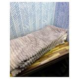 BEDELITE Fleece Throw Blanket for Couch - 300GSM Soft & Warm Fluffy Berry Purple Blanket, Decorative and Giftable Striped Blankets for Women, Men, 50"x60"