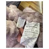 BEDELITE Fleece Throw Blanket for Couch - 300GSM Soft & Warm Fluffy Berry Purple Blanket, Decorative and Giftable Striped Blankets for Women, Men, 50"x60"