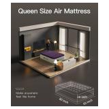 CHILLSUN Queen Air Mattress With Built in Pump, 18" Raised Upgraded Inflatable Mattress Blow up Mattress, Strong Support Puncture Resistant Air Bed for Camping Home&Guests, Colchon Inflable 650lbs Max