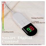 Premium Heated Throw Blanket 50" 60" - Ultra Cosy Soft Electric Blanket with 8 Heating Levels,Plush Fast Heating Faux Rabbit Fur Blanket for Bed & Couch - Auto Shut Off,Machine Washable (Beige)