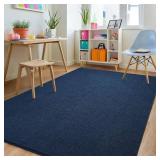 Rugs for Bedroom Living Room, 4x6 ft Navy Blue Area Rug, Washable Memory Foam Indoor Carpet, Modern Aesthetic Minimalist Non-Slip Carpets for Boys Girls Adults Home Decor
