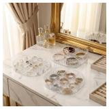 Jewelry Box, 3-Layer Acrylic Jewelry Organizer with Handle, Clear Jewelry Boxes for Women Girls, Make up Organizer, Jewelry Storage Holder (Green)