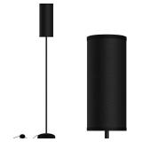 BoostArea Floor Lamps for Living Room, Dimmable floor lamp with 3 Color Temperatures Bulb, Black LED Floor Lamp, Modern Standing Lamp for Bedroom/Office/Study/Farmhouse(9W LED Bulb, Black Linen Shade)