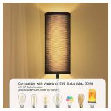 BoostArea Floor Lamps for Living Room, Dimmable floor lamp with 3 Color Temperatures Bulb, Black LED Floor Lamp, Modern Standing Lamp for Bedroom/Office/Study/Farmhouse(9W LED Bulb, Black Linen Shade)