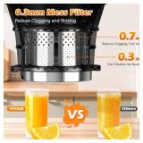 Retails for $180! Juicer Machines with 5.8" Large Feed Chute, Cold Press Juicer for Whole Vegetables and Fruits 400W, Slow Masticating juicer Easy to Clean Juice Extractor Machine High Juice Yield