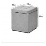 Retails for $130! Foot Stool Ottoman Footrest Folding Storage Cube, Storage Box Toy Box Footrest Faux Leather Footstool Seat Suitable for Living Room Bedroom Hallway