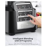 Ganiza Professional Smoothie Blender, Blenders for Smoothies with 1800 Peak Watts & 8 Auto Programs for Frozen Fruits & Ice, 64-oz Large Blender for Shakes and Smoothies (Black)